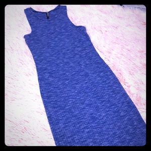 Light blue and white body con dress